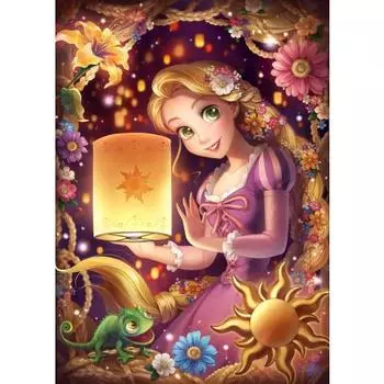 Пазл из 500 деталей Disney Рапунцель на башне Сияющие мысли (Рапунцель) [Светящаяся головоломка] (35x49см)