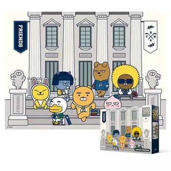 Пазл из 500 деталей - Kakao Friends University, популярная корейская головоломка