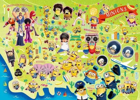 Пазл из 500 деталей Карта Minions Fever (38х53см)