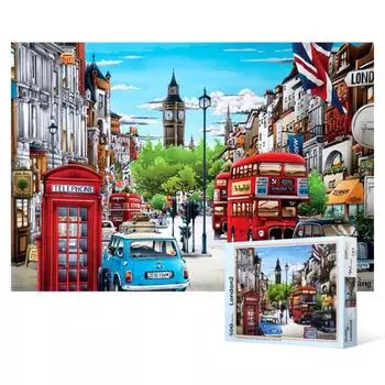 Пазл из 500 деталей - Мирный полдень в Лондоне, популярная корейская головоломка