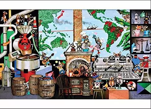 Пазл из 500 деталей Сэйдзи Фудзиширо La Bee Coffee Roots of Life (38х53см)