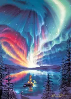 Пазл из 500 деталей Зачарованное озеро [Светящийся пазл] (38х53см)