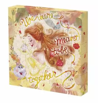 Пазл из 56 деталей Красавица и чудовище Всегда вместе [Головоломка на холсте]