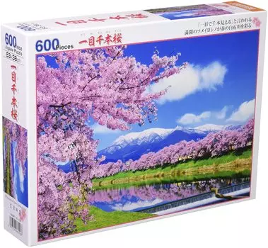 Пазл из 600 деталей Хитомэ Сенбонзакура x [Сделано в Японии] (38 53см) 66-156