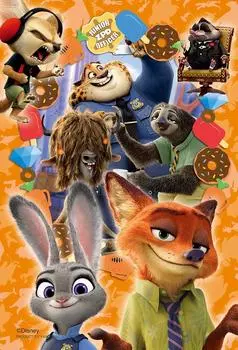 Пазл из 70 элементов Disney Happiness Frame Art - Zootopia- [Prism Petit] (10x14,7см)
