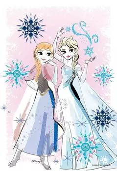 Пазл из 70 деталей Frozen Art Petit Frame KIRIART-Anna&Elsa- [Призма + Набор]