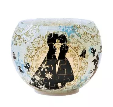 Пазл из 80 деталей Frozen Silhouette Anna Elsa - & - [Пазл с абажуром]