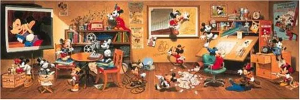 Пазл из 950 деталей из прошлой коллекции Disney с Микки Маусом! (34x102см)