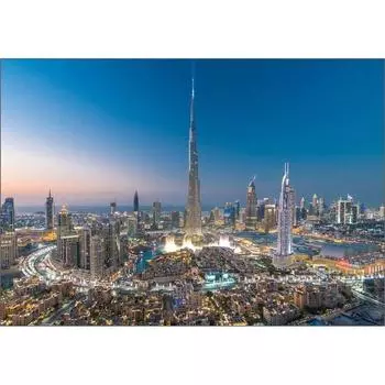 Пазл Korea Dubai s Skyline Jigsaw Puzzle 3219, 2000 деталей, разные цвета Пазл, Детские игры, Развивающие игрушки
