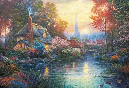 Пазл «Коттедж Беверли» из 1000 деталей, с цветочным ароматом (49x72см) 1000-110 (Сделано в Японии)