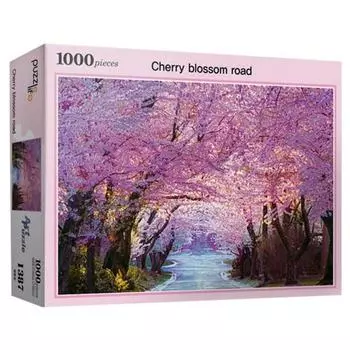 Пазл Life Jigsaw Puzzle PL1387, 1000 деталей, Cherry Blossom Road, 1000 деталей Пазл, Детские игры, Развивающие игрушки