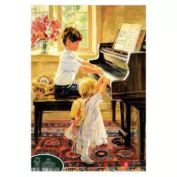 Пазл Life Piano Playing Siblings, 21x28,5 см