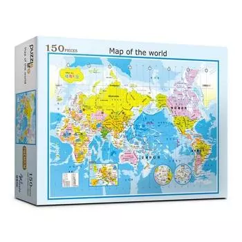 Пазл Life World Map Jigsaw Puzzle PL150-23, 150 деталей, разные цвета Пазл, Детские игры, Развивающие игрушки