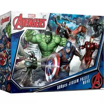 Пазл Marvel Avengers Assault PLM543, 500 деталей, разные цвета Пазл, Детские игры, Развивающие игрушки