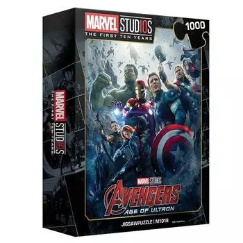 Пазл MARVEL Marvel, посвященный 10-летнему юбилею Мстителей 2 (1000 шт./М1018), 1000 деталей, разноцветные пазлы, детские игры.