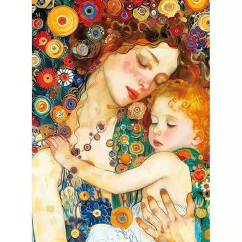 Пазл «Мать и дитя» 500 фрагментов известных западных картин, популярная корейская головоломка