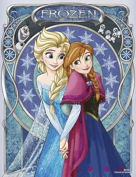Пазл на 300 деталей Frozen Семья -Анна и Эльза- [Прекрасное искусство] (16,5x21,5см)