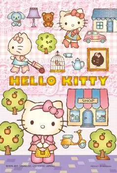 Пазл Petit Hello Kitty 204 Маленький элемент Шоппинг 98-565 (10 см x 14,7 см, совместимая панель: Только Петит)