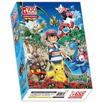 Пазл Pokemon 500 Ash s Pikachu, 100 деталей, Пазл Ash s Great Adventure Jigsaw Puzzle, Детские игры, Развивающие игрушки