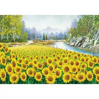 Пазл «Поле подсолнухов» PL1409, популярные корейские головоломки
