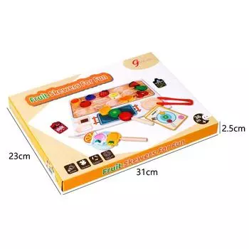 Пазл Раннее Развитие Деревянные Игрушки Еда Детский Фруктовый Шпажка Веселый Подарок