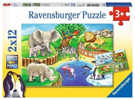 Пазл Ravensburger 07602 4 детали Веселый зоопарк x (12 2)
