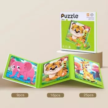 Пазл с пандой Лесные животные Слон Цифры Пазл Мультяшные животные Пазл Новоселье Style 2