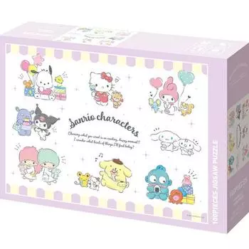 Пазл Sanrio Персонажи вместе SAN-K100-024, 100 деталей, разные цвета