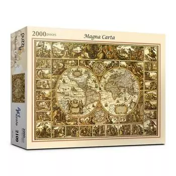 Пазл Старая карта PL2109, разные цвета, 2000 деталей Пазл, Детские игры, Развивающие игрушки