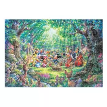 Пазл Tenyo из 500 деталей серии Gyutto с витражами Disney Forest Philharmonic x В комплект входит сервисная карта [Сделано в Японии] (25 36см) ДСГ-500-637