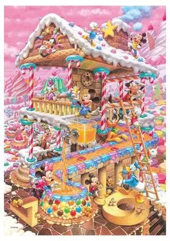 Пазл Tenyo из серии Gyutto из 266 деталей, белый, в комплекте карточка Disney Funny House [Сделано в Японии] (18,2x25,7см) ДПГ-266-574