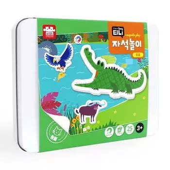 Пазл Tini Magnetic Play Animal, 1, 25 деталей, Лучший пазл для малышей в Корее