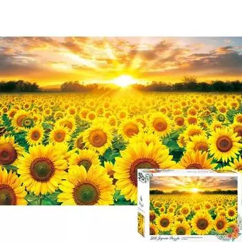 Пазл Toy & Puzzle Sunset Sunflower, 500 деталей, разные цвета Пазл, Детские игры, Развивающие игрушки