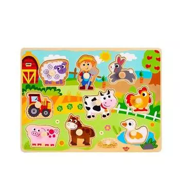 Пазл Tuccitoi Farm Tap, 1, 9 Peace, Лучшая головоломка для малышей в Корее
