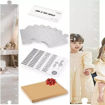 Пазл Зеркало Таблица Роста Линейка Небьющееся Акриловое Зеркало Измерение Роста Линейка Настенное Украшение Зеркало Для Всего Тела 1 set