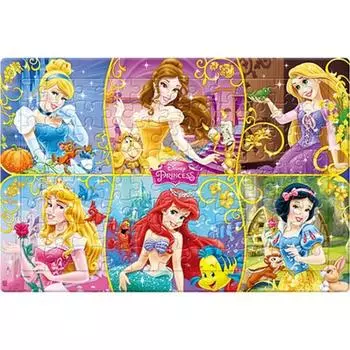 Пазлы Disneys Six Princess, 1, 88 деталей, лучший пазл для малышей в Корее
