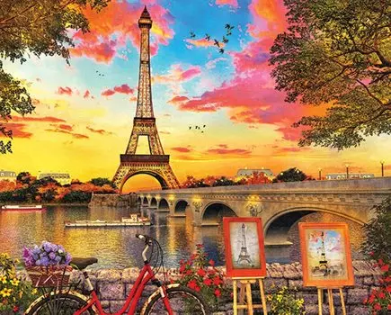 Пазлы Springbok Sunset in Paris 1000 элементов пазла Large x Puzzle Сделано в США Уникальная резка Сборные элементы - - - 30 24 - -