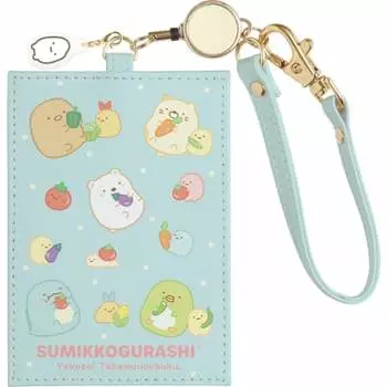 PB68801 Sumikko Gurashi Welcome Tabemonoukoku” Pass case with reel