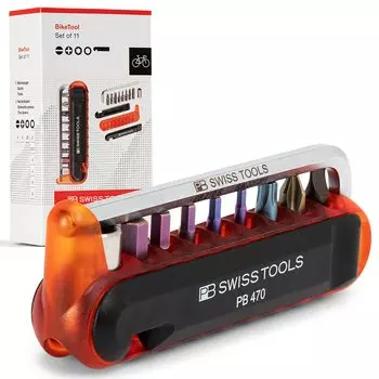 PB Swiss Tools 470RedCBB Набор инструментов для велосипеда Красный 470REDCBB (9 штук) (BOX) красный