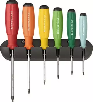 PB SWISS TOOLS 8440RB Rainbow Swiss Grip Driver Set of 6