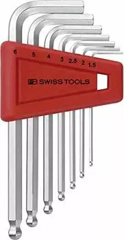 PB Swiss Tools Ball Point Hex Key Set, chrome-plated, with sizes 1.5-6mm