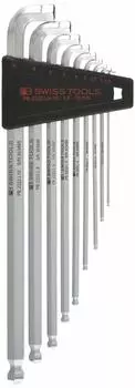 PB SWISS TOOLS Long hex wrench set with ball multi-angle (pack included) 2222LH-10CN серебряный