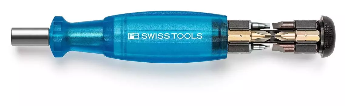 PB SWISS TOOLS Multicraft C6 Driver Bit Set of 8 Replaceable Driver Insider Blue 6464.BLUE