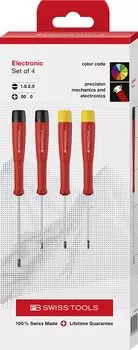 PB SWISS TOOLS набор из 4 прецизионных отверток Swiss Grip в бумажной коробке с плоской головкой/Phillips 8620.CBB