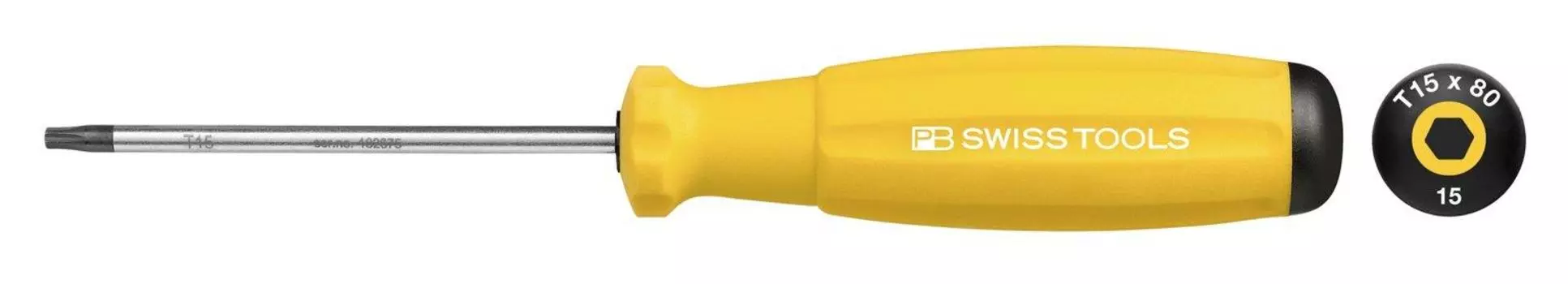 PB SWISS TOOLS Rainbow Hexlobe Driver Yellow 8400-15-80YE