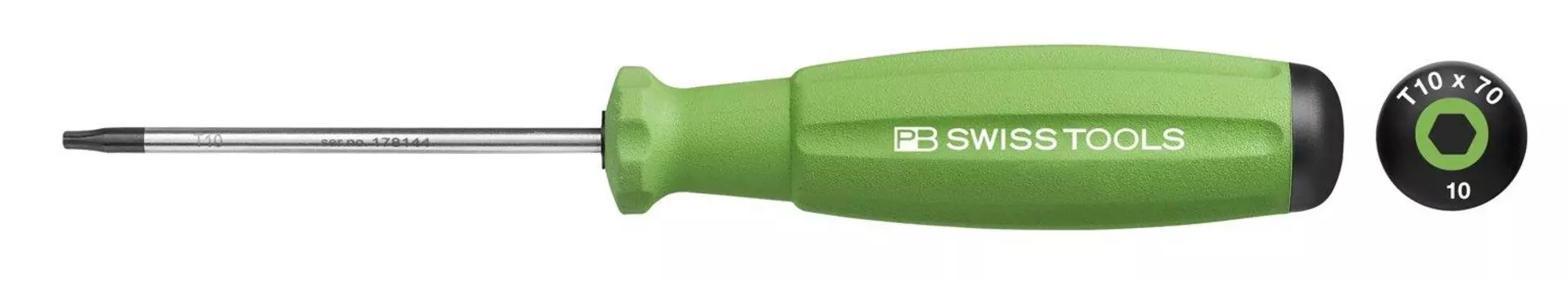 PB SWISS TOOLS Rainbow Hexlobe Driver Yellow Green 8400-10-70YG