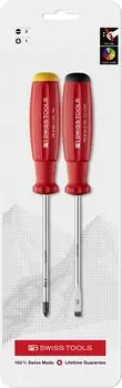 PB SWISS TOOLS Swiss Grip Compatible with flathead screwdriver set 2-Piece M3/Philips #1 8261.CN