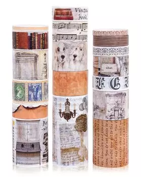 PBM set of retro vintage masking tape that can be used for any purpose or 18-roll mood.