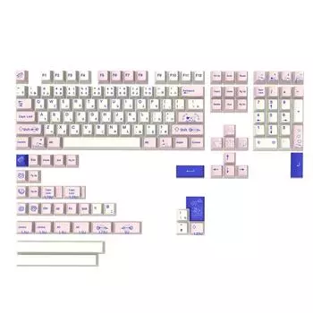 PBT Keycaps 145 Pussycat Theme Сублимационная розовая клавиатура Набор CherryProfile Персонализированная механическая клавиатура для девочек
