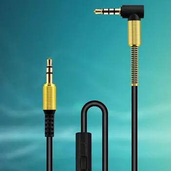 PC Earphone Microphone Male To Male Headset Digital Cables Audio Cables Aux 3.5mm Car Audio Cable чёрный